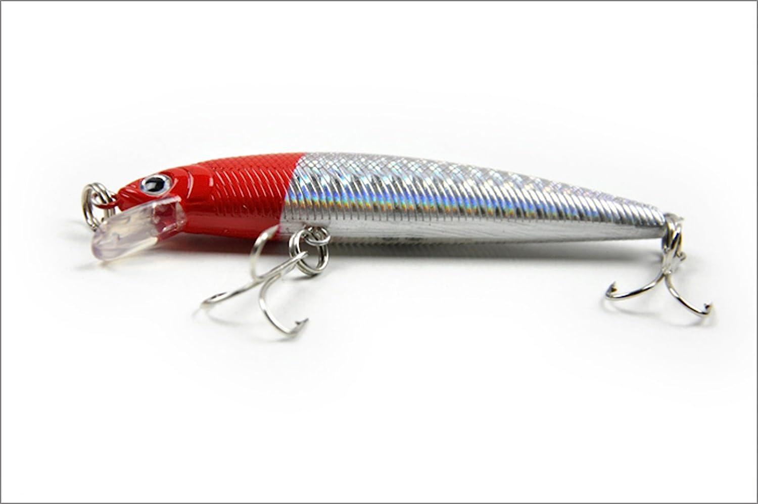 Hetkrishi Silver Spoons Lure - (9pcs) Hard Fishing Lures Treble Hooks Metal  Fishing Lure Baits Fishing Accessories