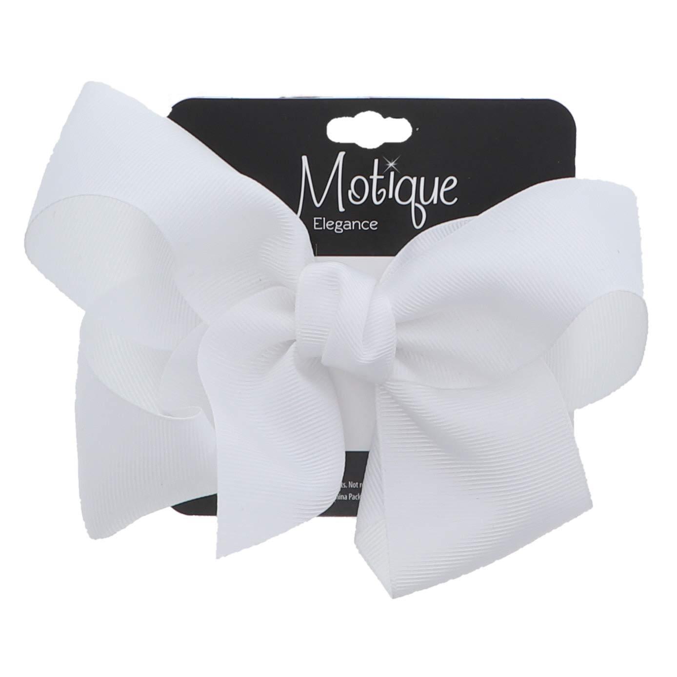 3.57]White Lace Ribbon Big Bow Hairclip