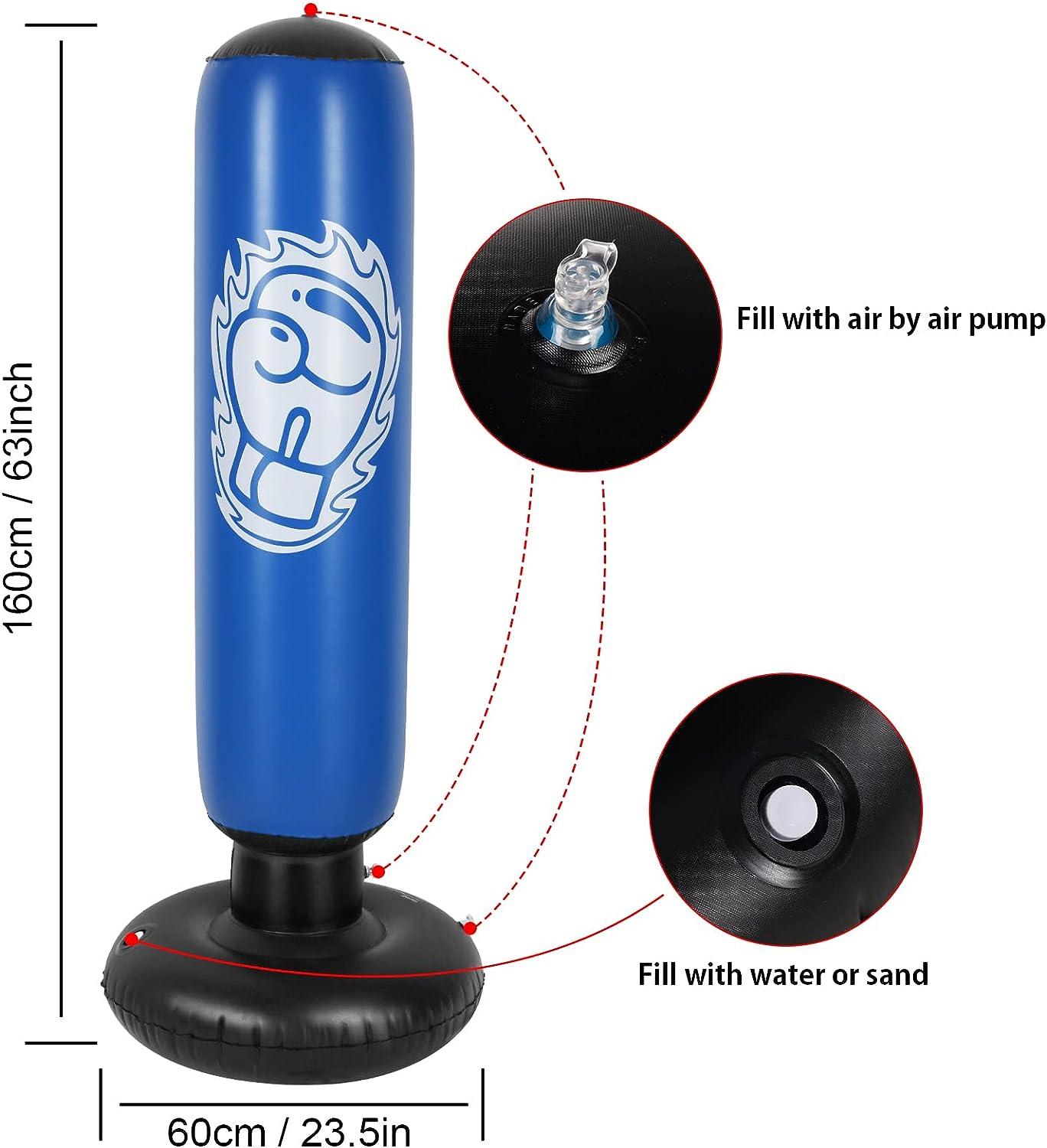  QALUCS Water Heavy Punching Bag, Optimal Size 3.3 ft; Up to  150 lbs, Boxing and Martial Arts Training Bag, to be Filled with Water