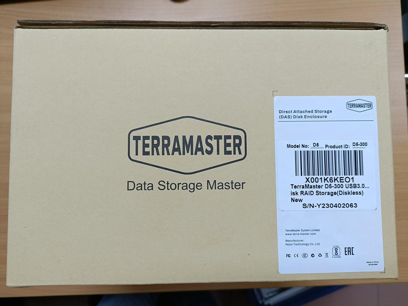 TERRAMASTER D5-300 USB3.1 (Gen1) Type C 5-Bay External Hard Drive