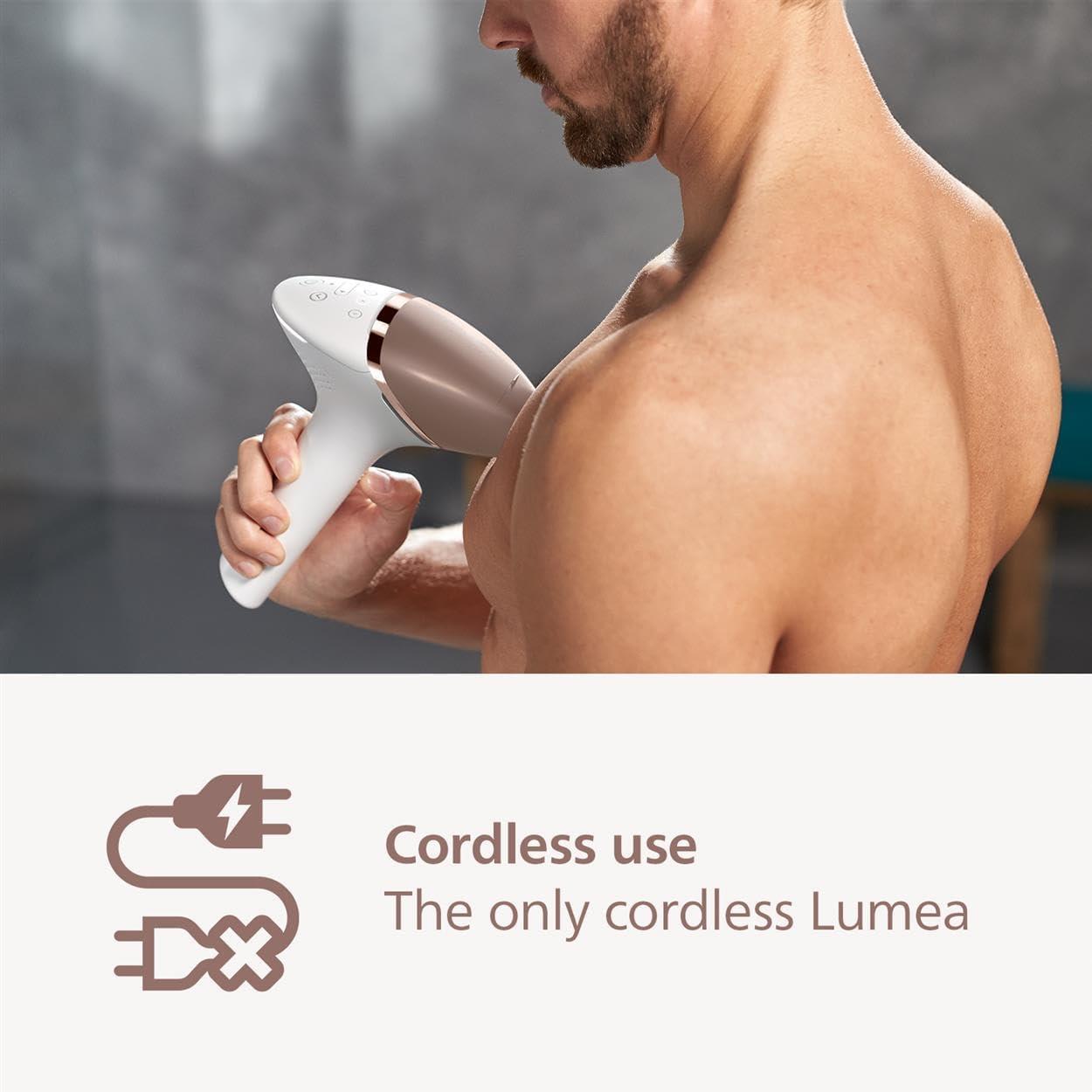 Philips Lumea IPL Cordless Hair Removal 9000 Series with 3 attachments for  Face, Bikini and Underarms and SenseIQ Technology, New 2021 Edition -  BRI955/00 : : Health & Personal Care