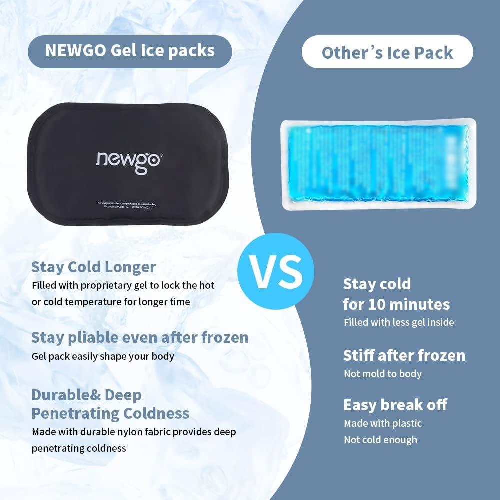 NEWGO Small Ice Packs for Injuries Reusable, 6 Pack Gel Cold Packs Round  Hot Cold Compress