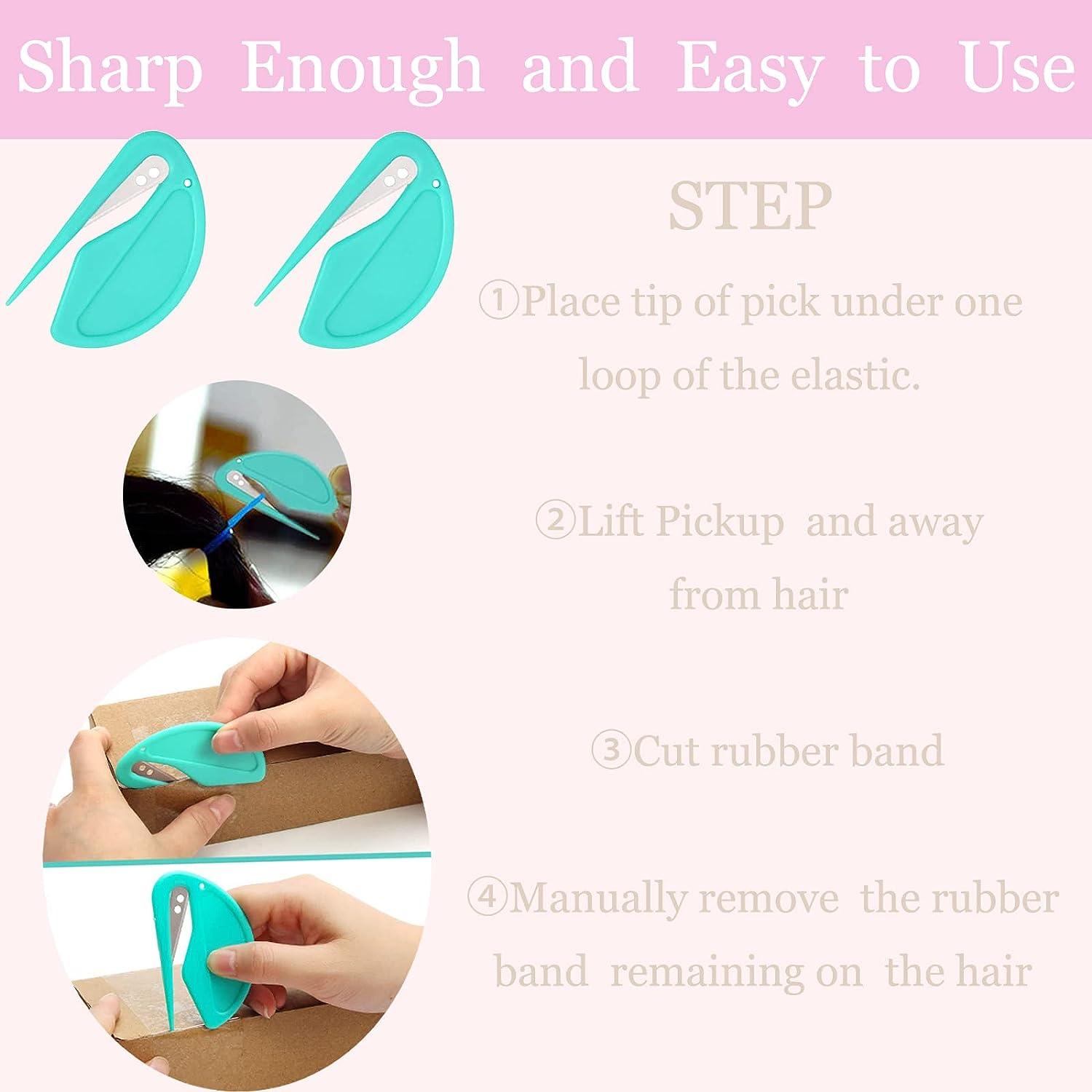 9PCS Hair Loop Tool Set with 1000 Colorful Thickened Rubber Bands 2 Pain  Free Ponytail Cutter Remover Tool 4 Topsy Tail Hair Tools 1 Metal Pin Rat  Tail Comb for Hair Styling