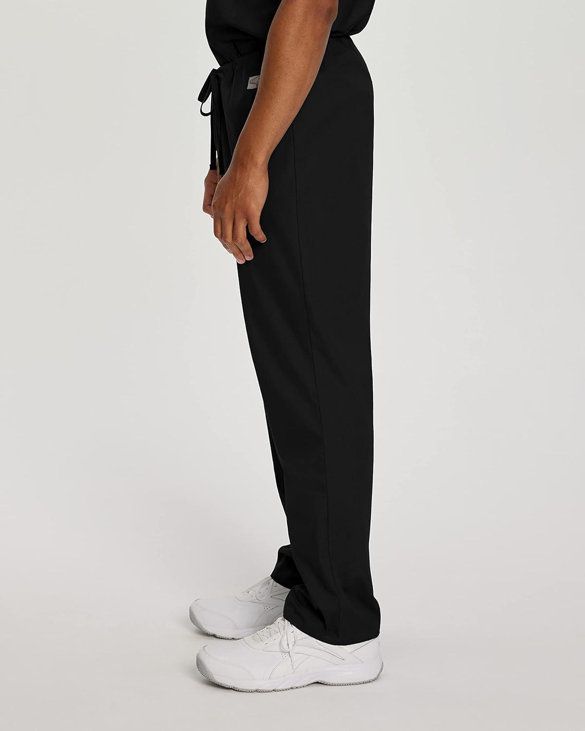 Landau Scrub Zone Unisex Relaxed Fit No-Pocket Scrub Pants LB403 Large Black