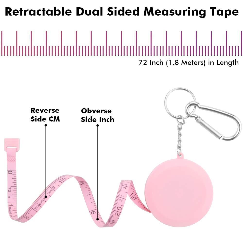 Mini Measuring Tape Measure Retractable Metric Belt Colorful Portable Ruler  Centimeter Inch Children Height Ruler 150cm