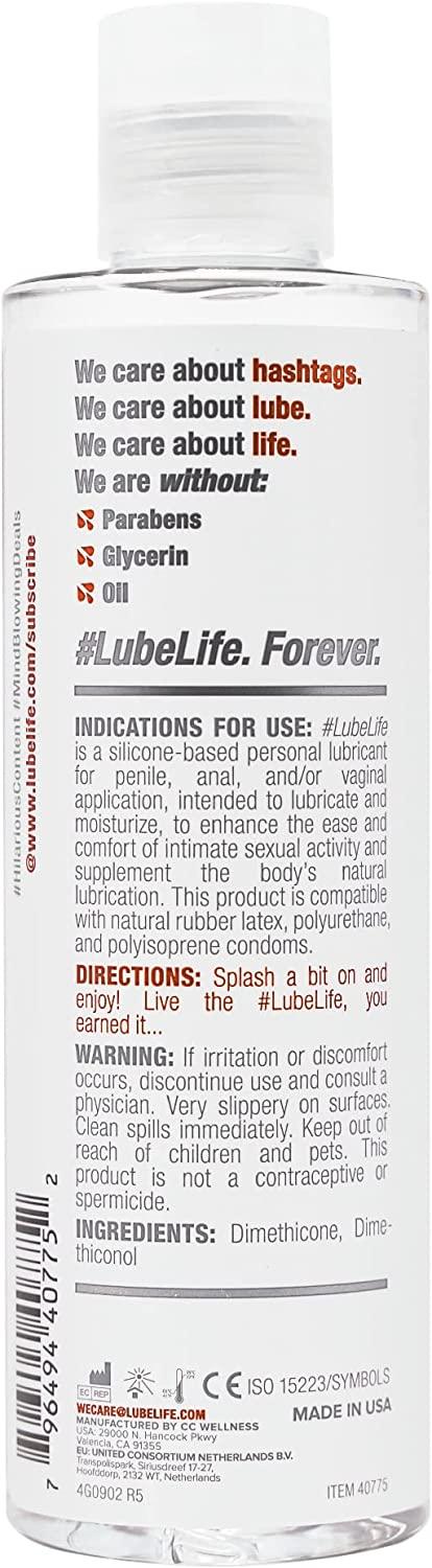 LubeLife Anal Silicone-Based Lubricant, Water Resistant, Thick Silicone  Lube for Men, Women and Couples, 8 Fl Oz Anal Thick Silicone 8 Fl Oz (Pack  of 1)