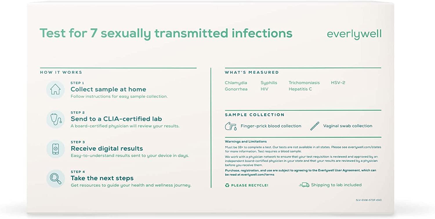 Everlywell Female Std Test At Home Clia Certified Adult Test