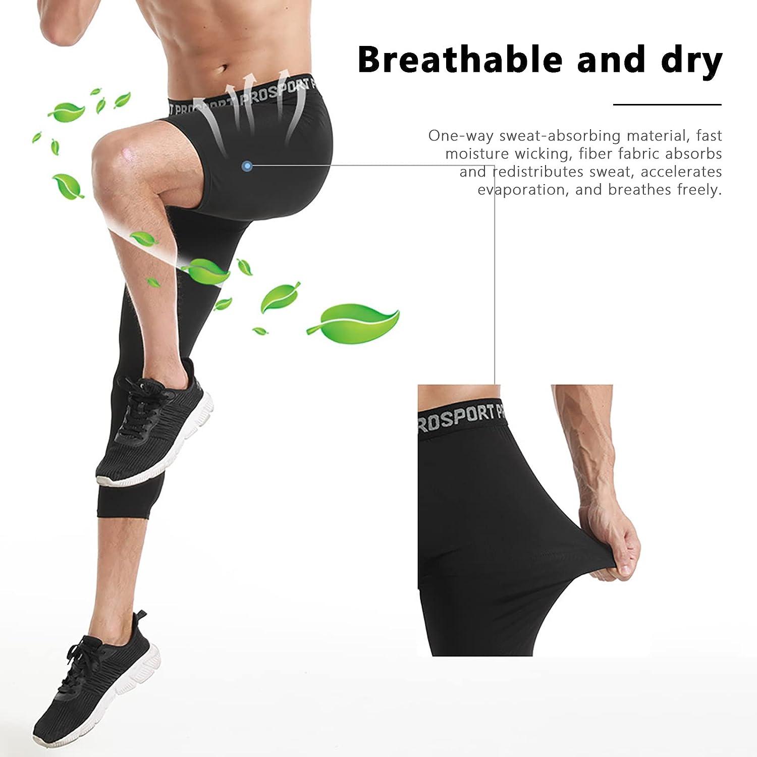 Men Compression Shorts Athletic Tight Underwear Pants Legging Sport  Training