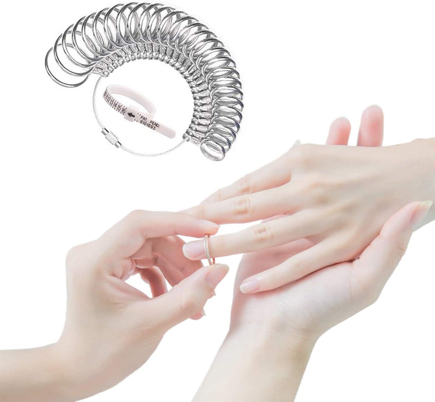 Black Plastic Ring Sizer Measure Sizes 1-17 Finger Gauge Genuine