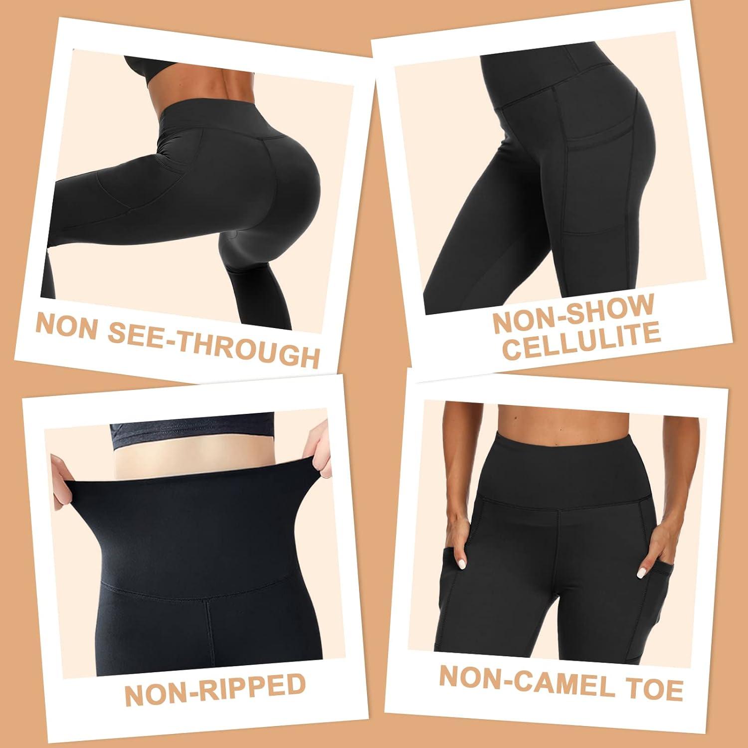 3 Pack Leggings for Women-No See-Through High  