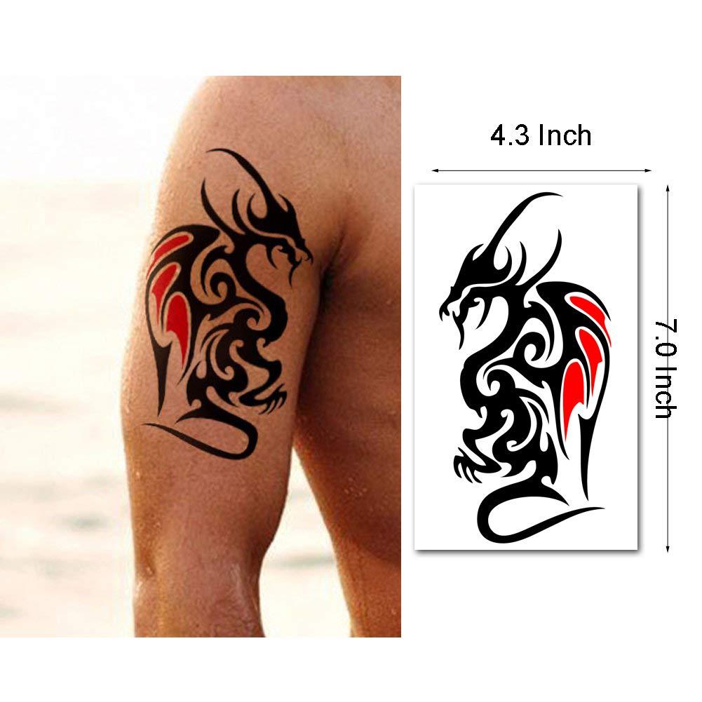 Flying dragon (N+D) dragon lettering original tribal tattoo design