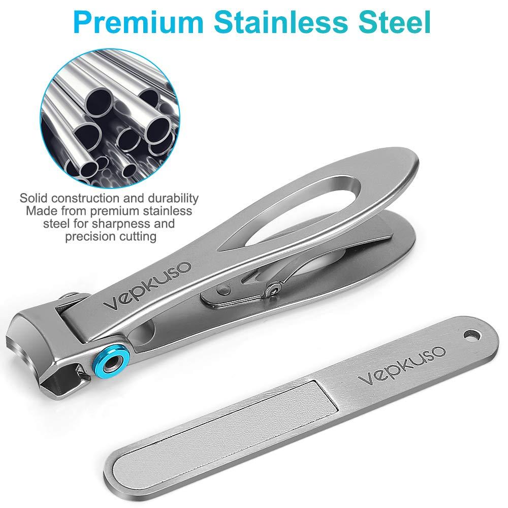 Hotbest Nail Clippers for Thick Nails, Extra Wide Jaw Opening Nail Cutter for Hard Toenail, Stainless Steel Fingernail Big Toenail Trimmer, Size