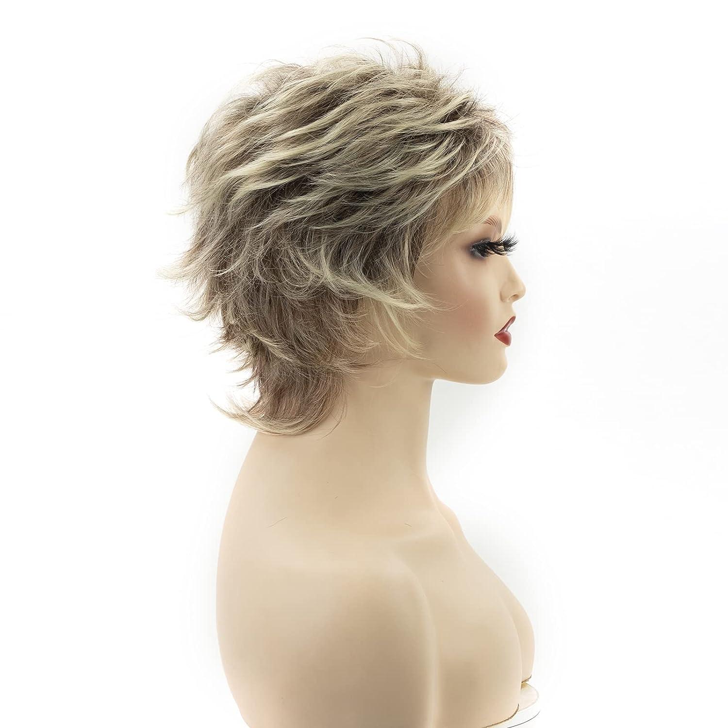Natural Looking Blonde Wig White Mannequin Head Long Hair Plastic