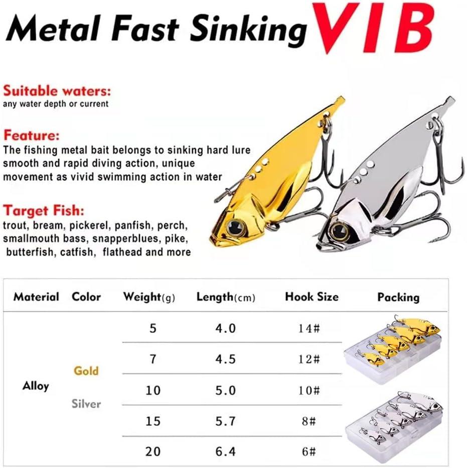 Metal Vib Lure Blade Baits Fishing Tackle Supplies Saltwater Bait
