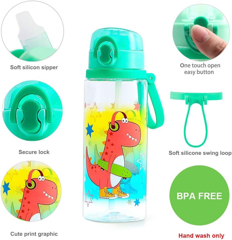 Home Tune 18oz Kids Water Drinking Sip Bottle - Tritan BPA Free