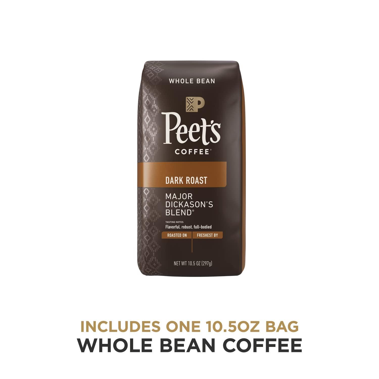 Peet's Coffee Coffee, Whole Bean, Dark Roast, Major Dickason’s Blend - 10.5 oz