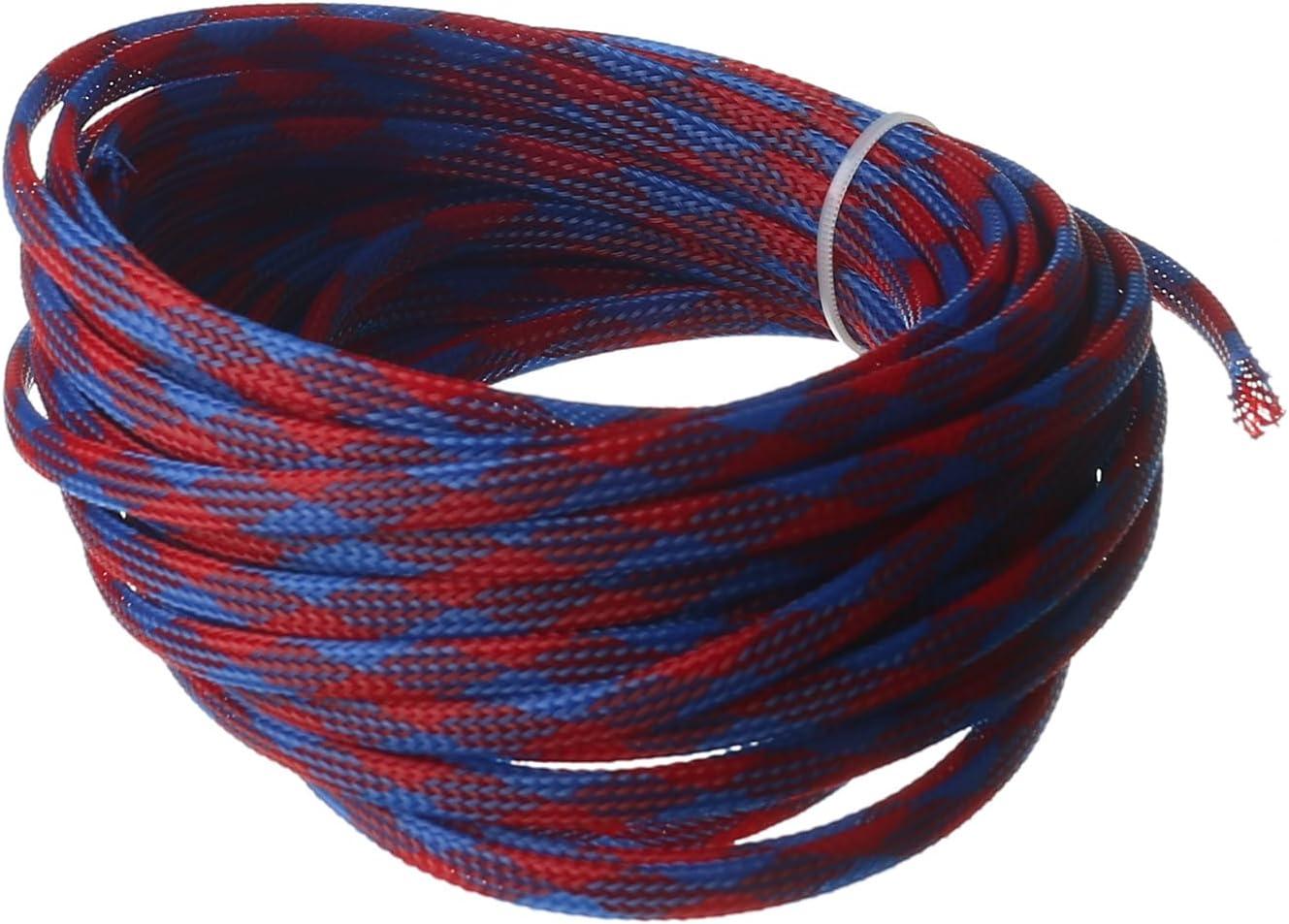 Aicosineg 32.81ft PET Flexible Braided Cable Sleeve 0.25inch Width