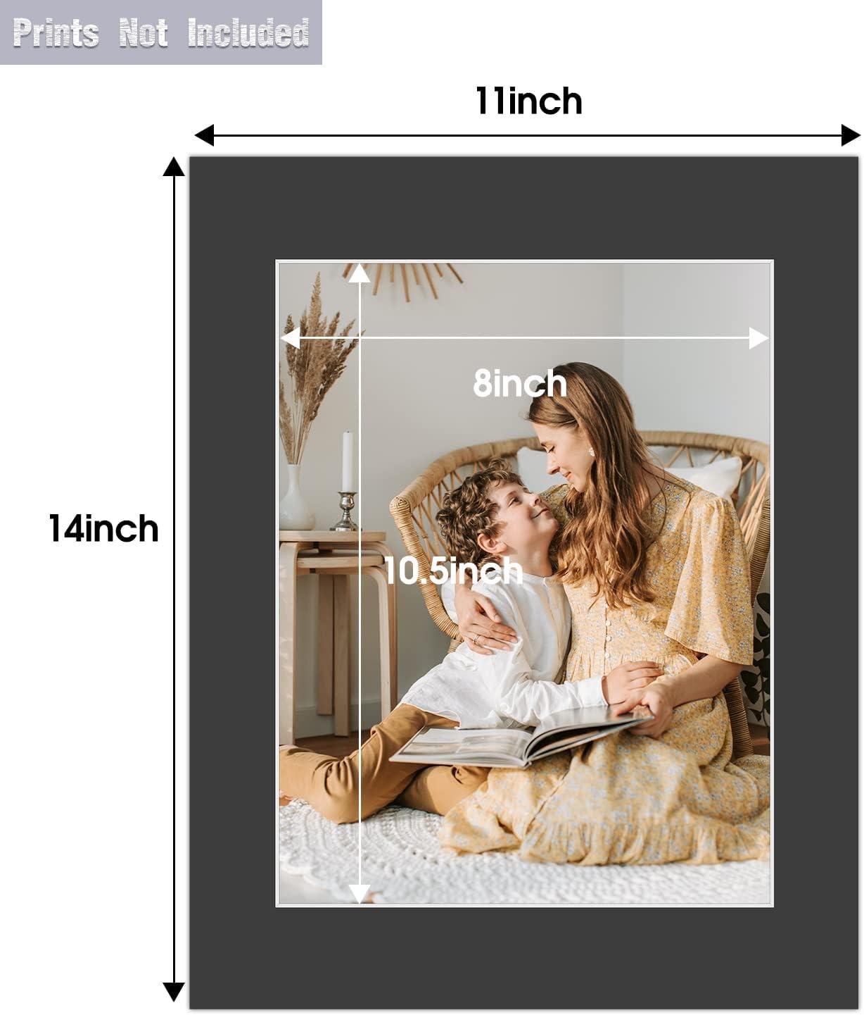  Golden State Art, Double Picture Mats with White Core Bevel Cut  for 8X10 Photo Pictures (Mats, Backing, Clear Bags Included), White Over  Black, 11x14-10 Pack (Double Mat) : Arts, Crafts 