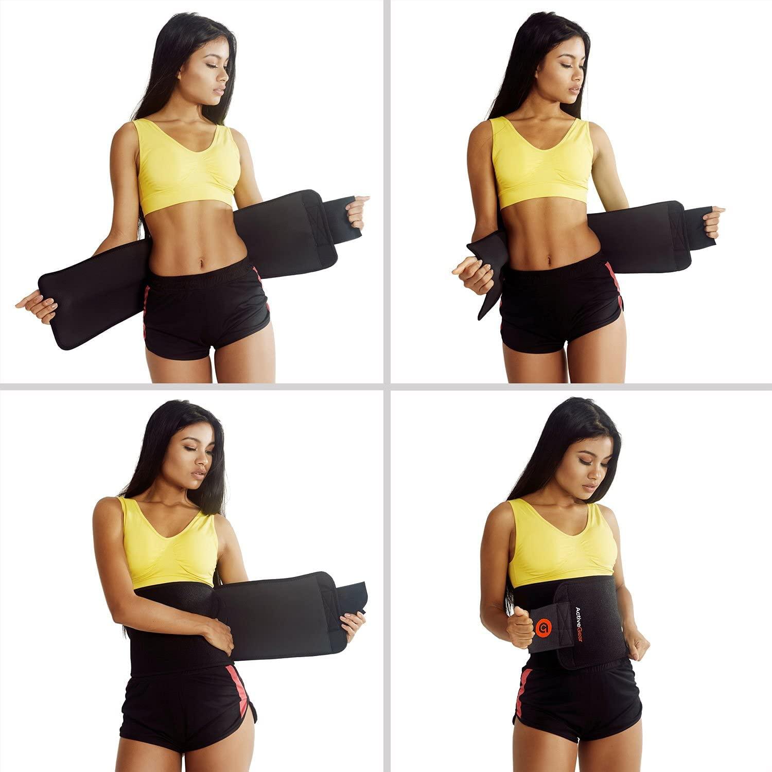 Anti-Slip Yoga Mat with Premium Neoprene Waist Trainer Belt