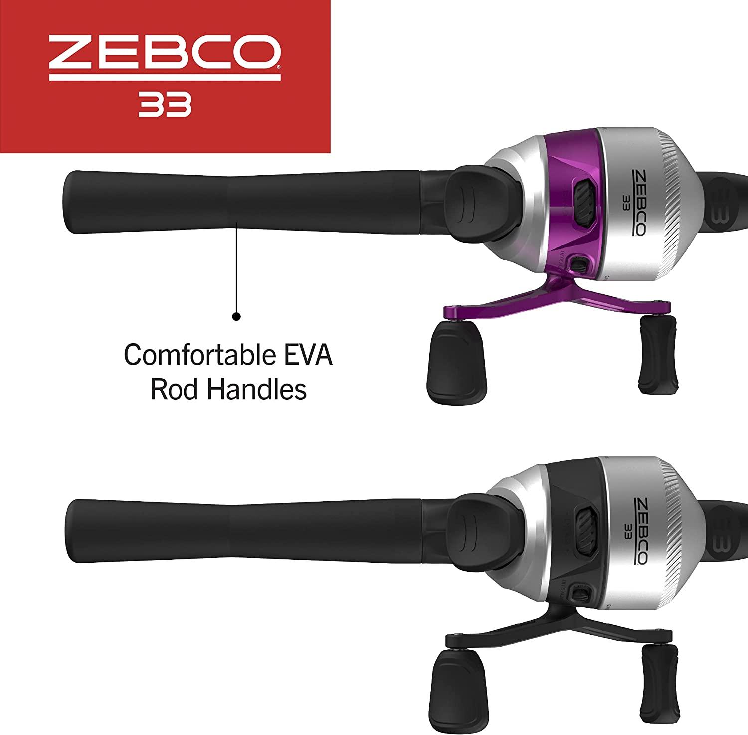 Zebco 33 Cork Micro Spincast Reel and 2-Piece Fishing Rod Combo