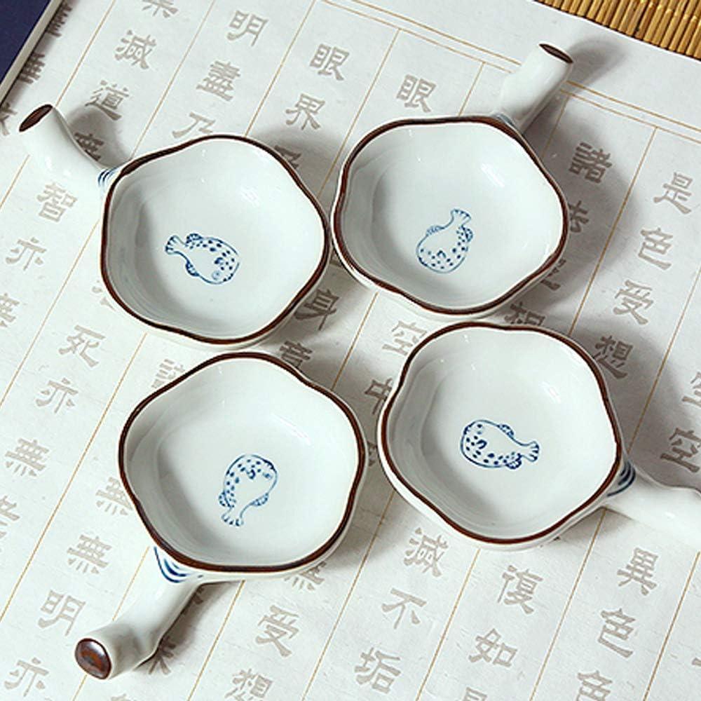 Woonsoon Multifunctional Inkwell Dish Porcelain Handmade Ink Well Inkstone with Brush Holder for Chinese Japanese Calligraphy Painting