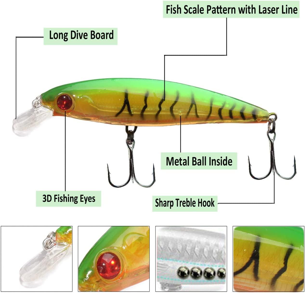 Walleye Fishing Baits Lures  Diving Lure Fishing Lures Bass