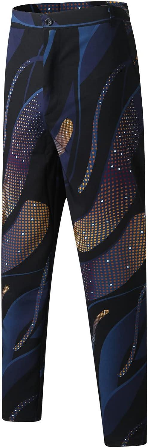 YUHAOTIN Lined Sweatpants Men Men Slim Fit Print Zipper Button Trousers  Suit Pants Male Casual Fashion Long Pants Kamo Fitness Sweatpants Mens