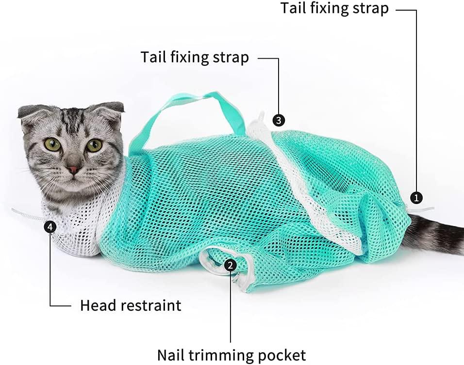 Cat Grooming nail cutting anti scratch bite fixed bag bath Trimming  Restraint Bag Pet Beauty hammock hanging Pet Supplies Set