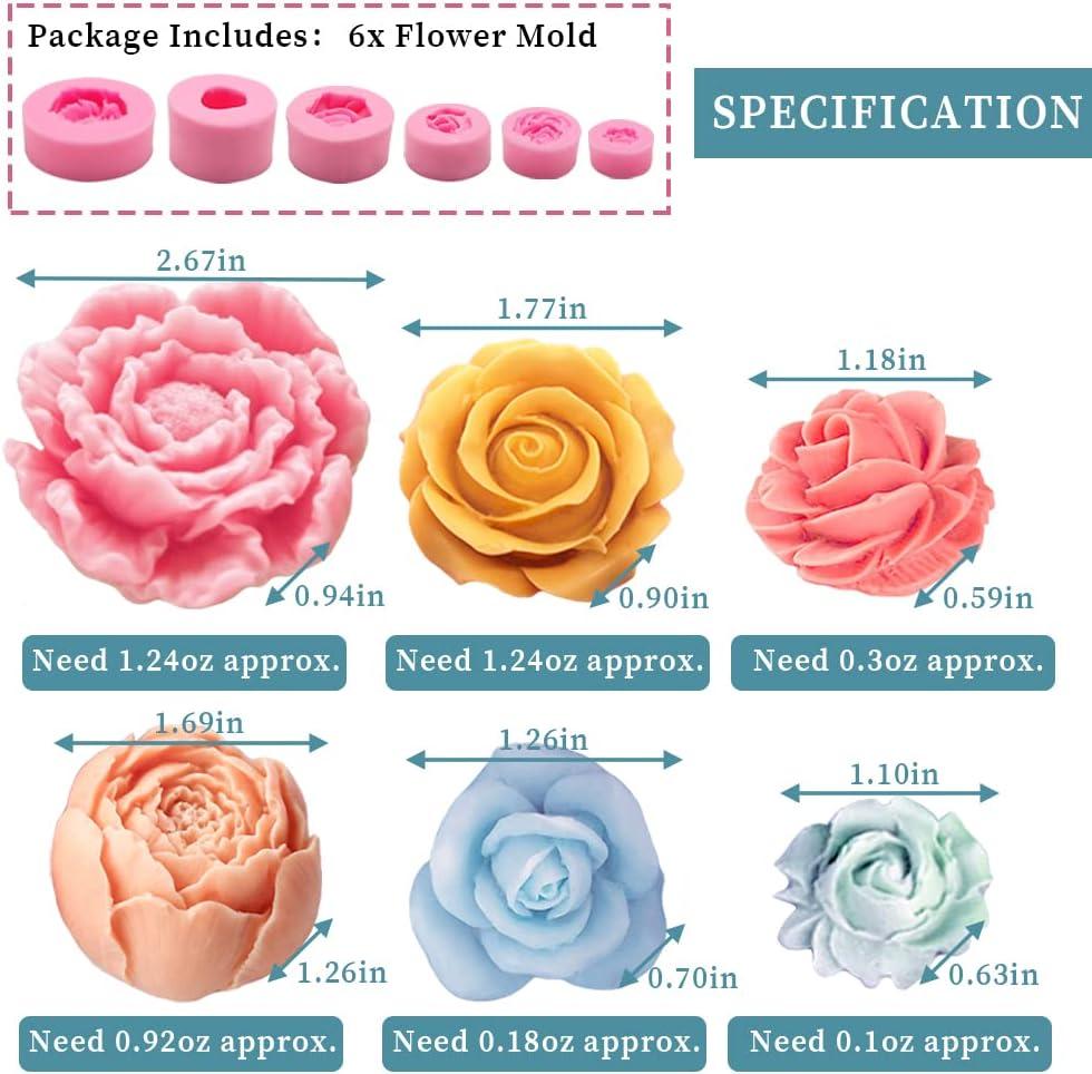Flower Bouquet Candle Mold - 3D Rose Bouquet Candle Molds - Silicone Shapes  for DIY Art Crafts Kit, Candle Making, Home Decor, Wedding : :  Arts & Crafts