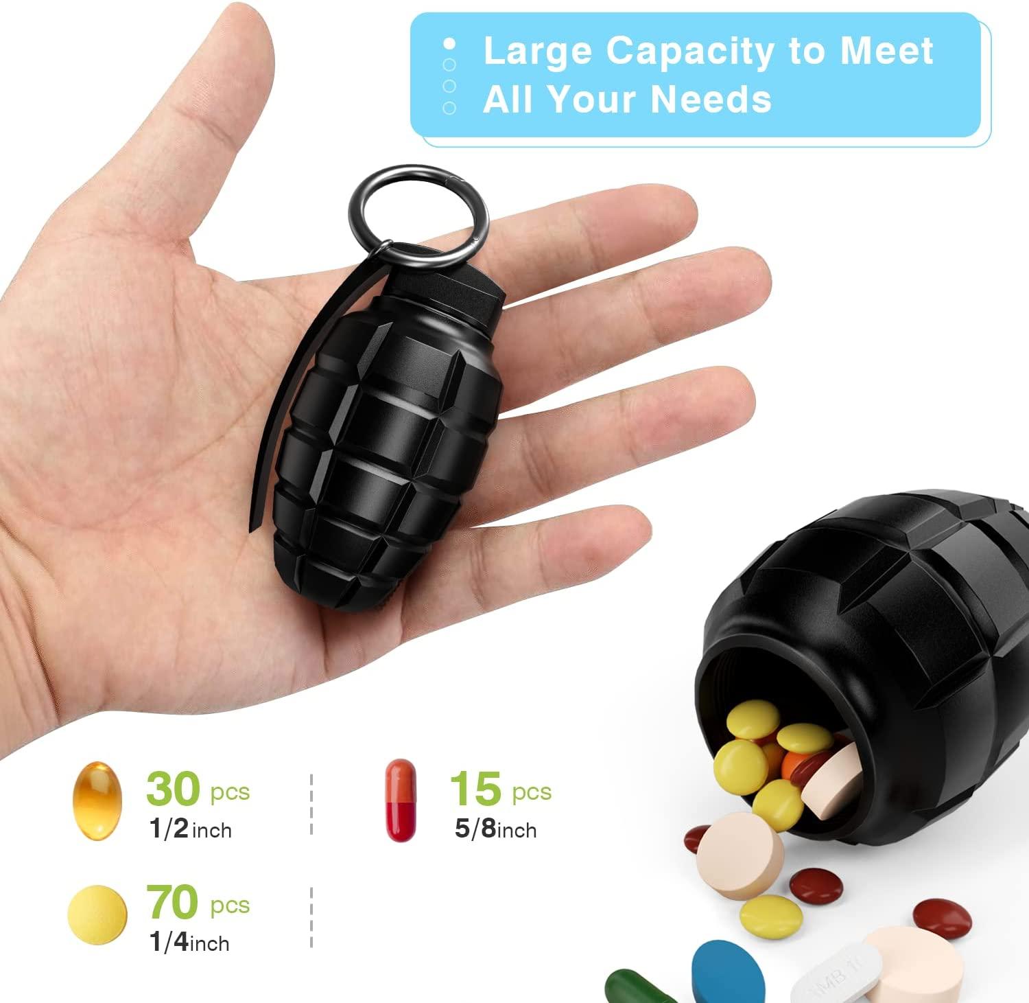 EDC Waterproof Container Keychain Holder / Case / Purse, Emergency  Accessory Organizer Bottle Matches Dry Box, Cool Gadget Gifts for Men Outdoor  Survival Camping Travel