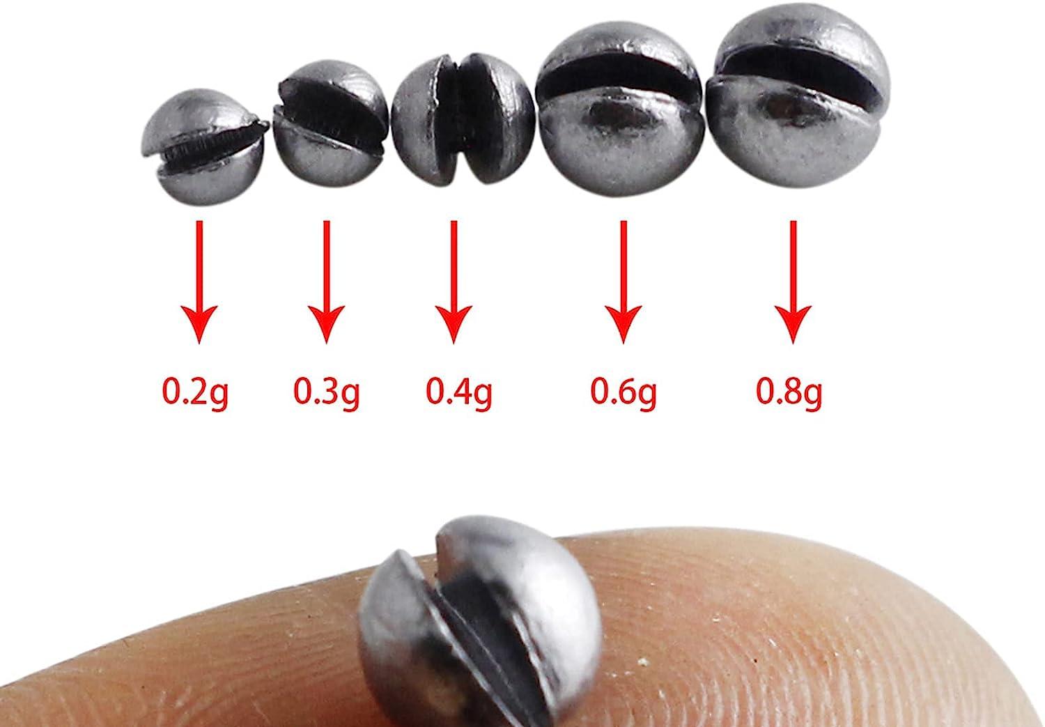  Gefischtter 205pcs Fishing Weight Sinkers Lead Weights Round  Split Shot Sinker Removable Fishing Line Sinkers 5 Sizes : Sports & Outdoors
