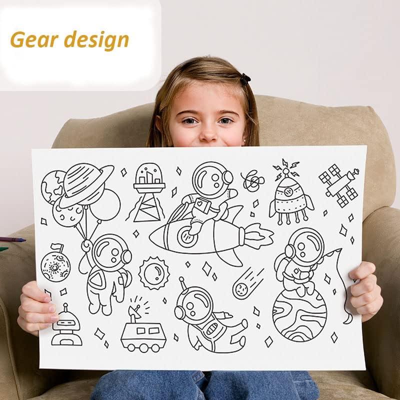 Children's Drawing Roll, Coloring Paper Roll For Kids, Sticky Color Filling  Paper Roll Wall Coloring Stickers