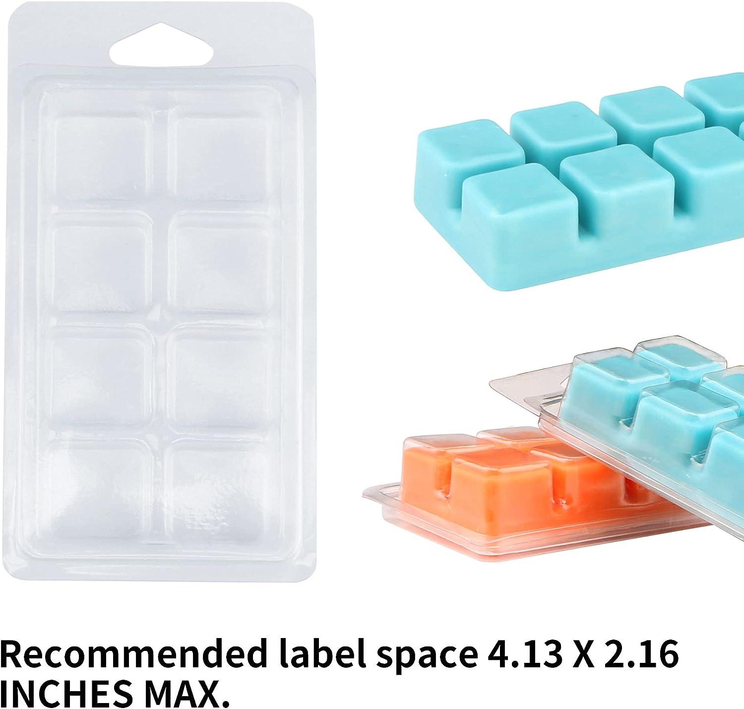 120 Pack Wax Melt Containers-6 Cavity Clear Empty Plastic Wax Melt