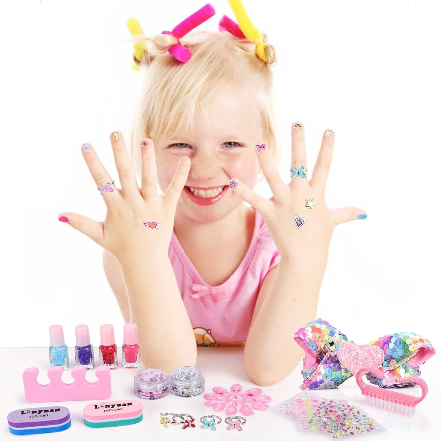 VIRTUAL WORLD Nail Art kit for Girls Birthday Gift for Girls Little Girls,  Kids, Role Play Kitty Party (Random Cute Nail Designs) Pack of Two :  Amazon.in: Toys & Games