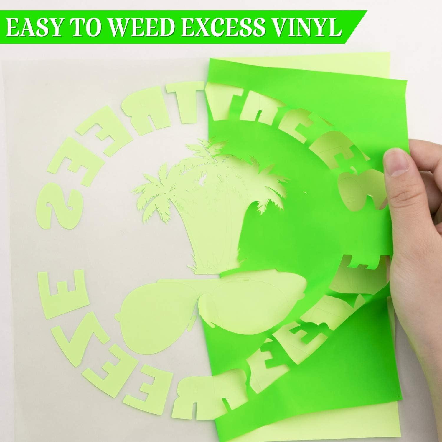 Neon Green HTV 10 x 12 inches Sheet Heat Transfer Vinyl - My PunkBroidery