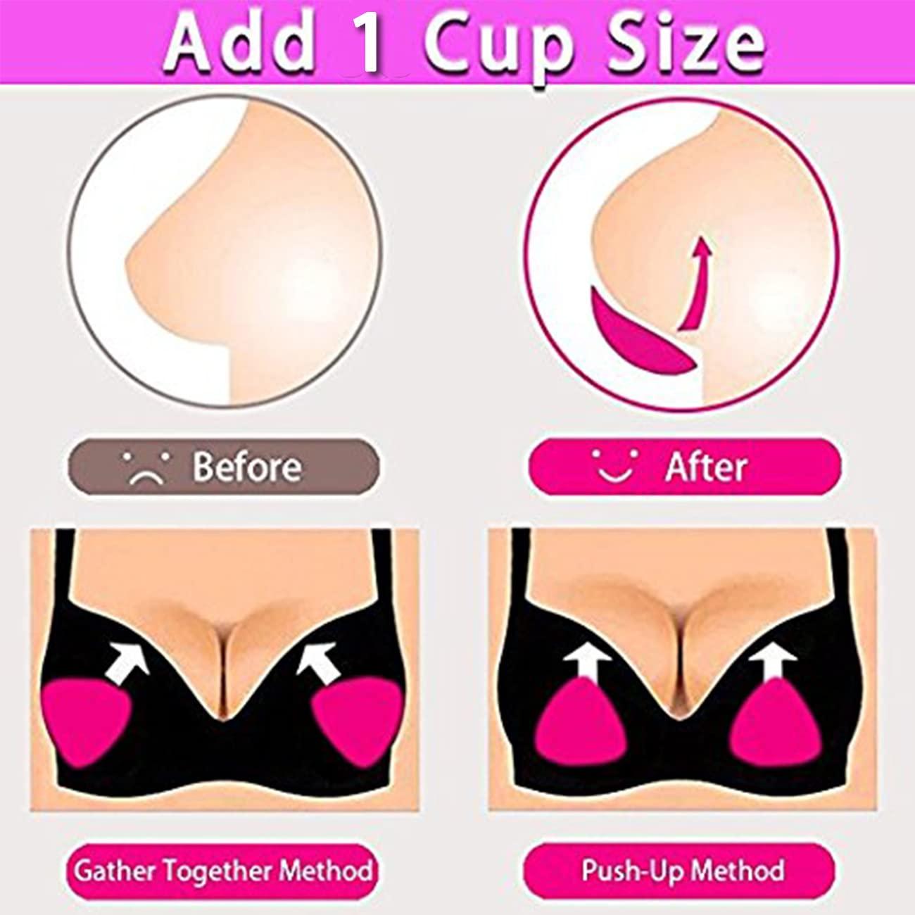 Silicone Bra Inserts Breast, Bra Pads Inserts Clear Enhancers Gel Bra Push  Up Pads for Women, (Medium)