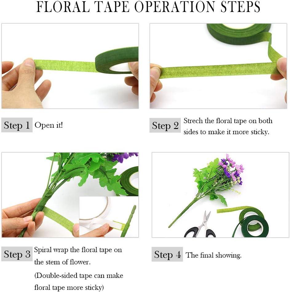 7 Pcs Floral Arrangement Kit Floral Tape and Floral Wire with Wire Cutter  Green Floral Tapes Floral Stem Wire 40 Pcs Corsage Pins for Bouquet Wreath  Making Supplies 