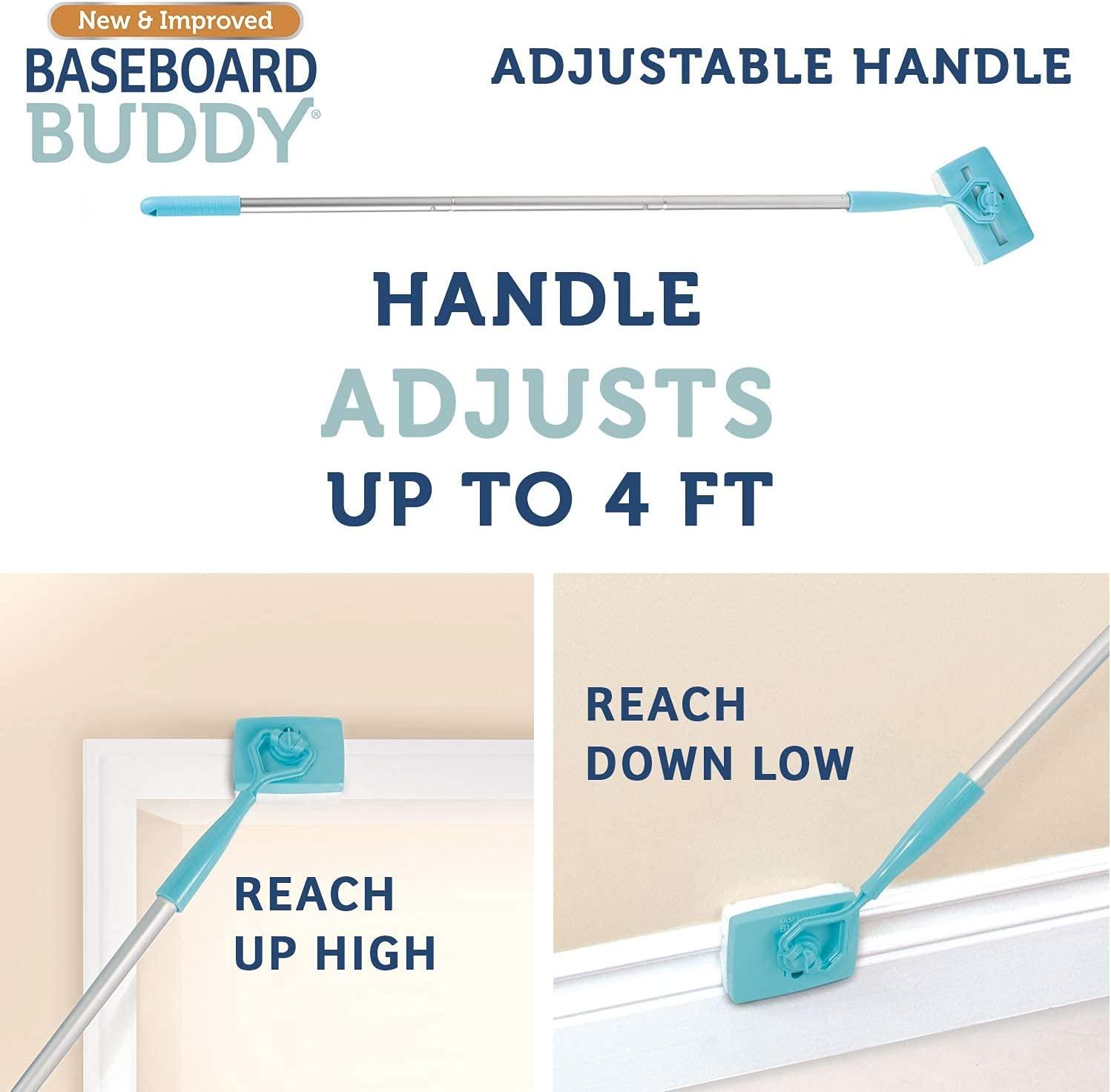 Baseboard Buddy - Baseboard & Molding Cleaning Tool! W/3 Reusable Cleaning  Pads