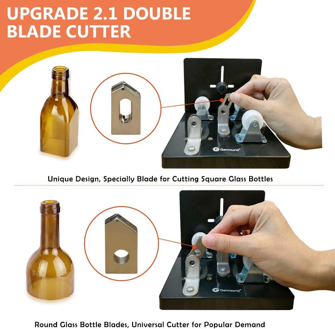 FIXM Glass Bottle Cutter, Updated Version Bottle Cutting Machine for  Various Sizes Shapes of Bottle: Round, Square, Oval Bottle and Bottle Neck