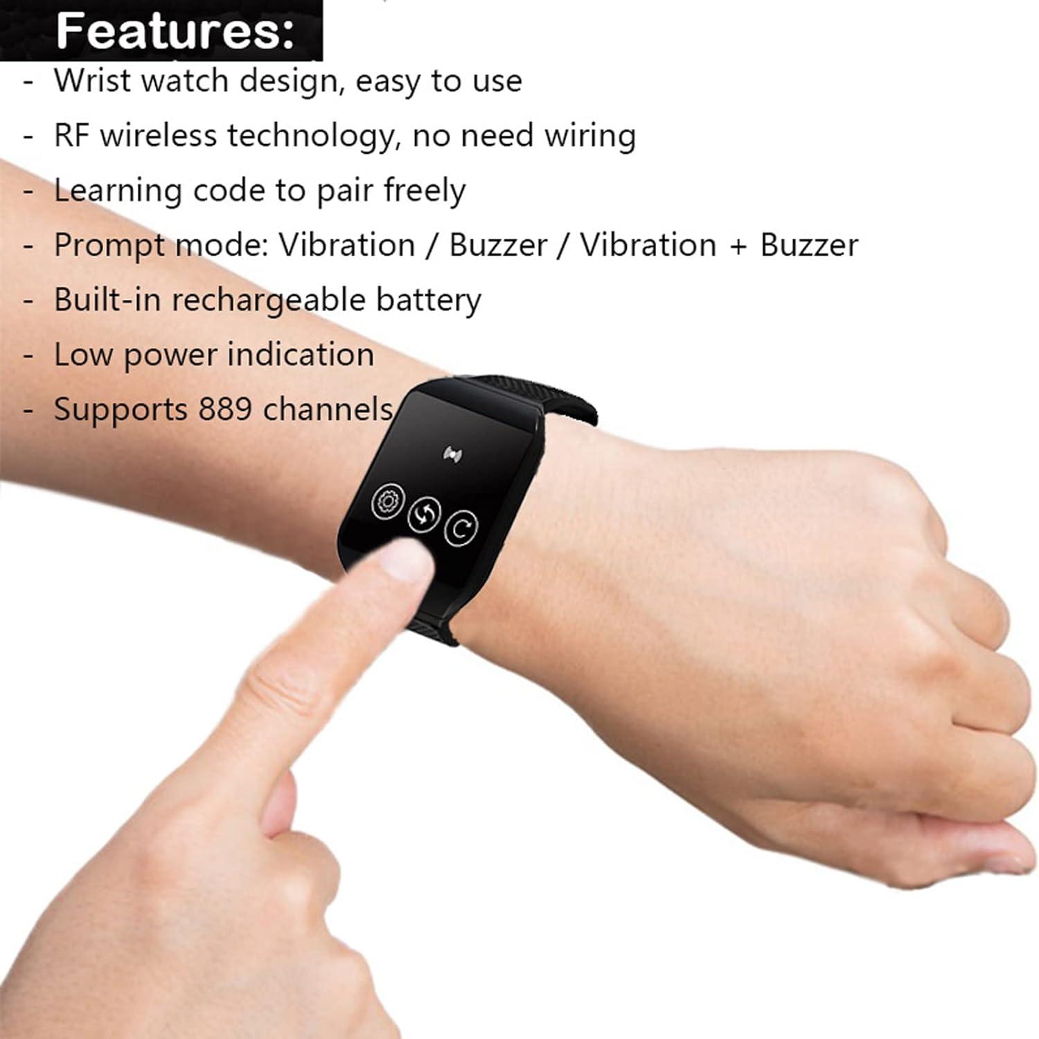 Wireless Wrist Pager Caregiver Alert System with 10 Call Buttons IP66 –  DAYTECH