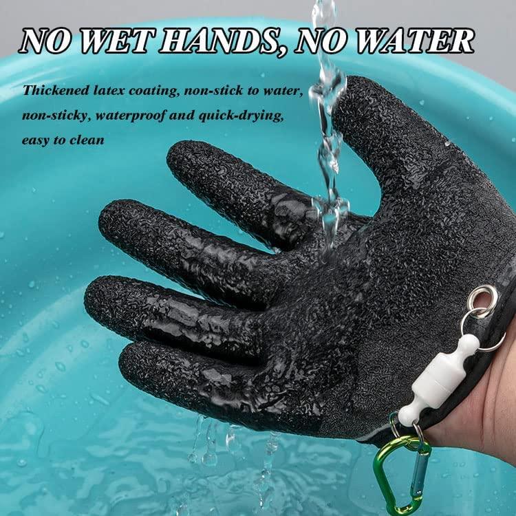 Waterproof Fishing Gloves, Pack of 2 Predatory Fish Puncture Resistant Bite Resistant Waterproof Gloves With Anti Cut Magnetic Closure