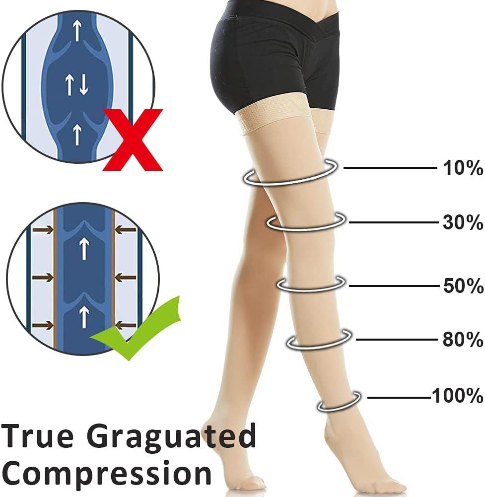 Ailaka Zipper Compression Socks Medical, 15-20 mmHg Knee High