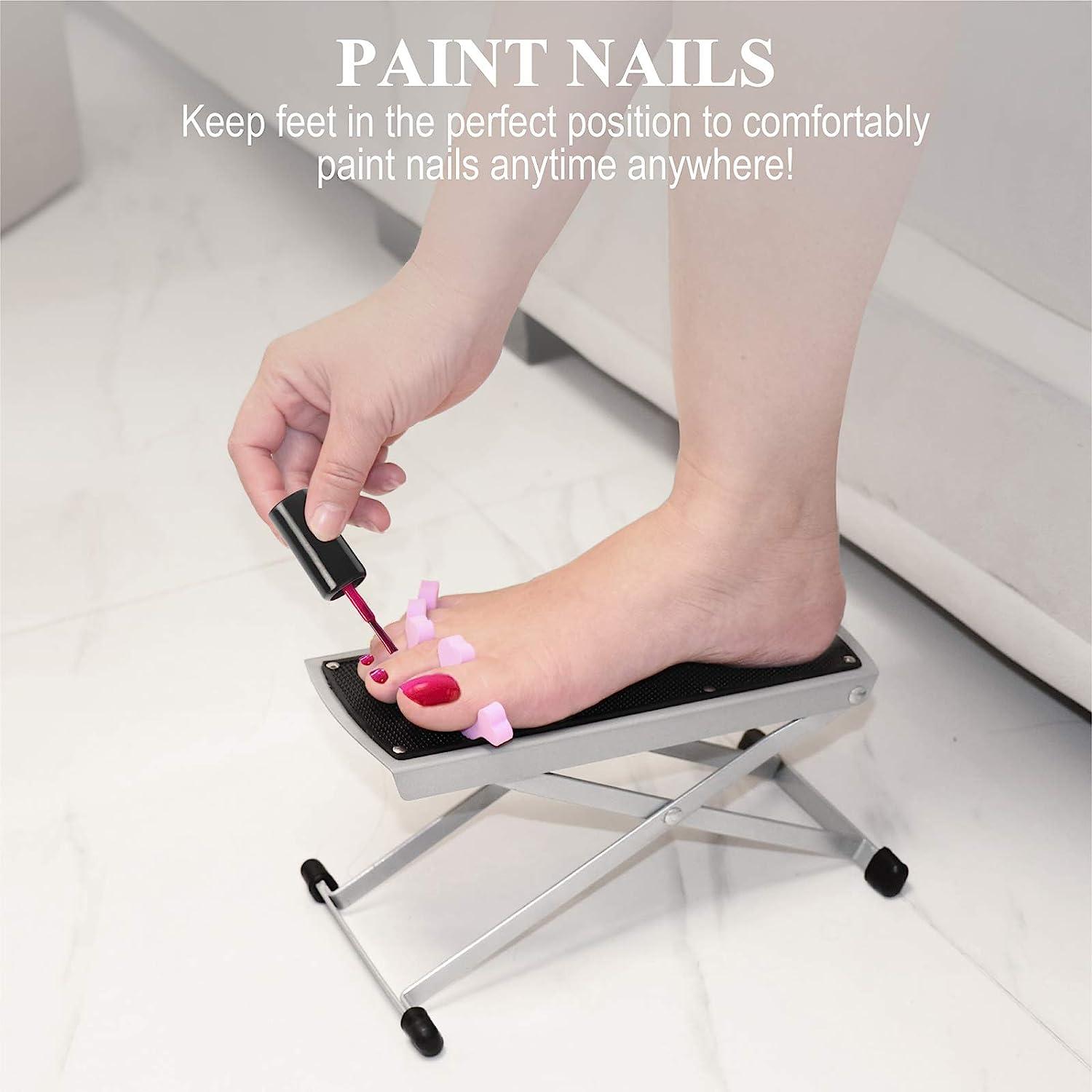 Pedicure Foot Rest Stand, Beauty Footrest for Pedicures, Toenail Care Stand  with Non-Slip Rubber, Adjustable Foot Pedal, Pedicure Foot Stand for Home