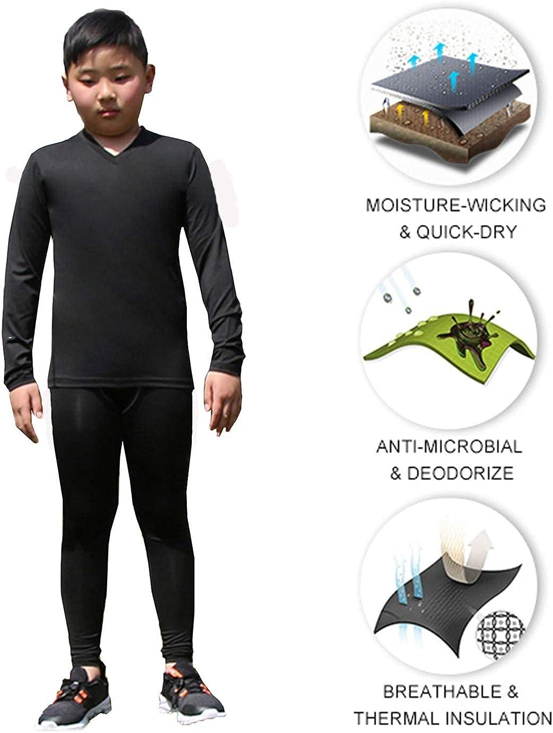 LANBAOSI Long Sleeve Compression Shirts for Men 3 Pack Dry Fit