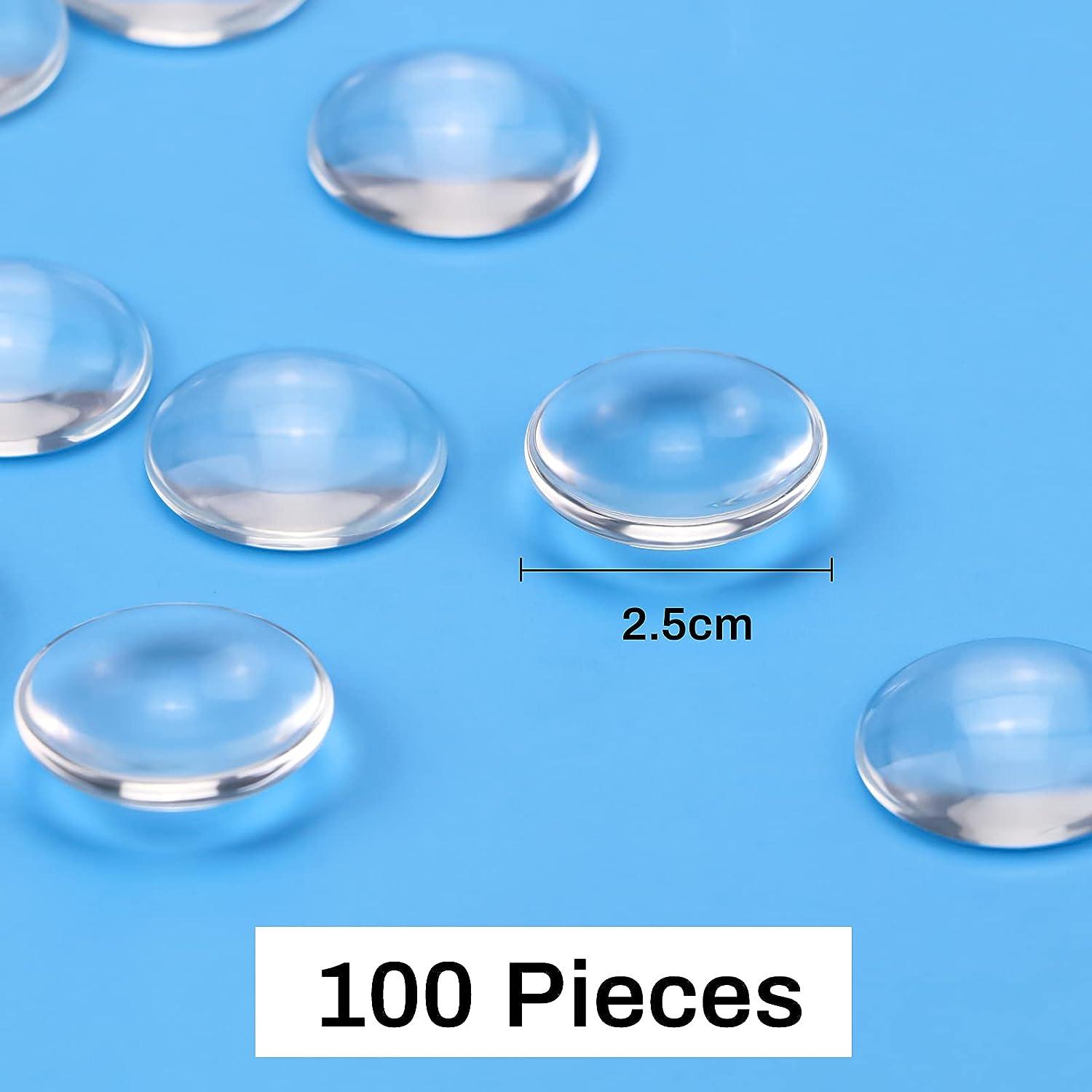 Acmer 100 Pieces Transparent Glass cabochons Clear Glass Dome