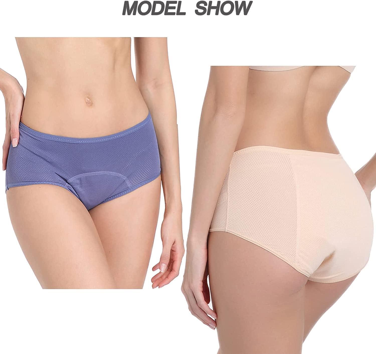 Women Period Underwear, 3 Layer Leak Proof Cotton Briefs Overnight