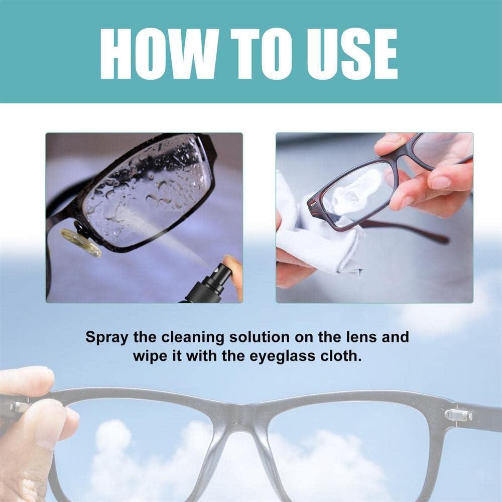 AZIZAT 2023 New Eyeglass Lens Buff Scratch Remover Kit, Eyeglass Deep Scratch  Repair Solution, Cleaning Spray for Plastic Lens, Eyeglass Cleaning Tools  for Lenses Screens, 100ml