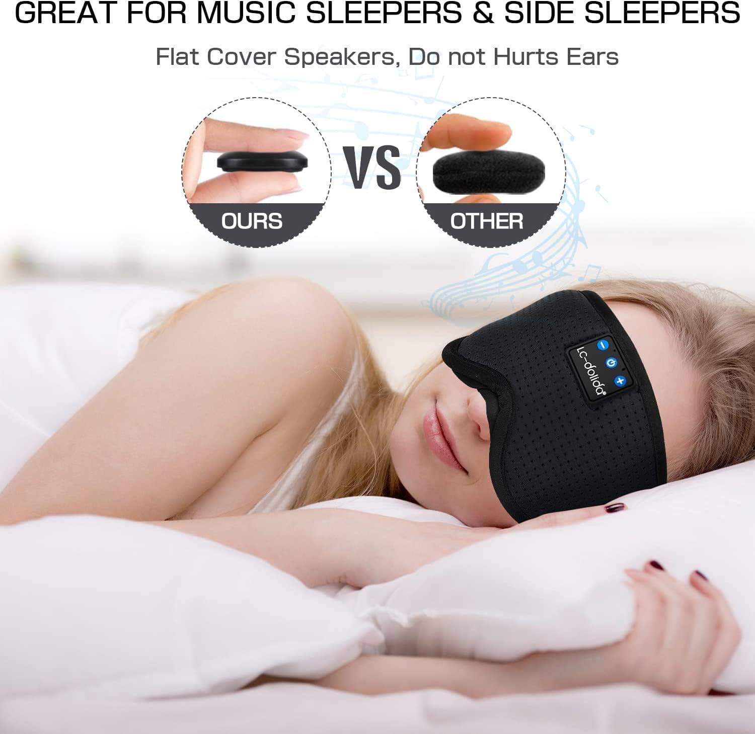 LC-dolida Sleep Headphones Bluetooth Wireless Sleeping Eye Mask