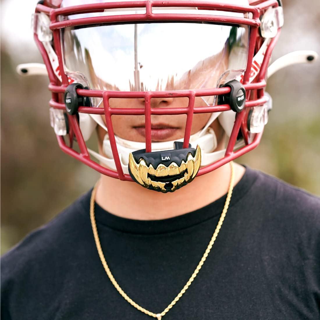 Loudmouth Football Mouth Guard - 3D Bling Chrome Grillz Football
