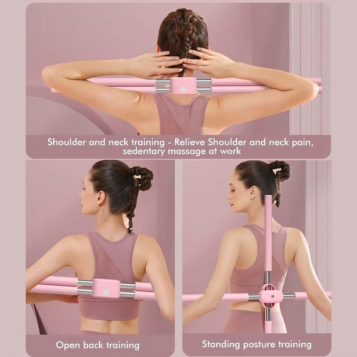  dzorun Yoga Stick Posture Pole Corrector Exercise Sticks Back  Cracker Bar Back Braces Stretch Bar Shoulder Neck Humpback Straight Device  for Woman Kids Man : Health & Household